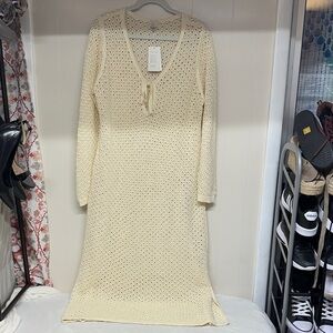 a new day Cream Long Sleeve Knit Dress